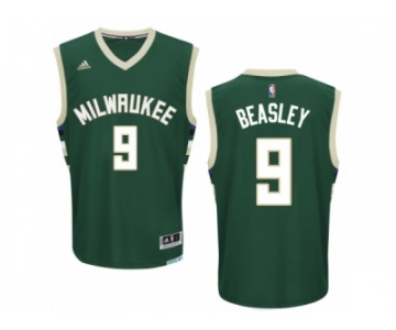 Men's Adidas Milwaukee Bucks #9 Michael Beasley Authentic Green Road NBA Jersey