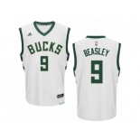 Men's Adidas Milwaukee Bucks #9 Michael Beasley Swingman White Home NBA Jersey