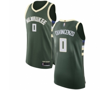 Men's Milwaukee Bucks #0 Donte DiVincenzo Authentic Green Basketball Jersey - Icon Edition