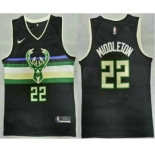 Men's Milwaukee Bucks #20 Khris Middleton Black 2021 Nike Swingman Stitched Jersey