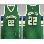 Men's Milwaukee Bucks #20 Khris Middleton Green 2021 Nike Swingman Stitched Jersey