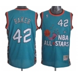 Men's Mitchell and Ness Milwaukee Bucks #42 Vin Baker Swingman Light Blue 1996 All Star Throwback NBA Jersey