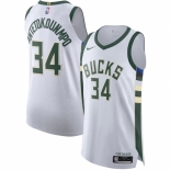 Men's Nike Giannis Antetokounmpo #34 Milwaukee Bucks White 2020-21 Authentic Jersey