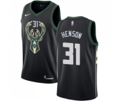 Men's Nike Milwaukee Bucks #31 John Henson Authentic Black Alternate NBA Jersey - Statement Edition