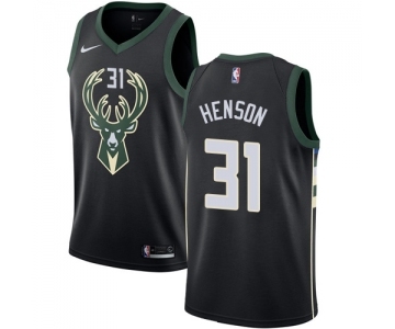 Men's Nike Milwaukee Bucks #31 John Henson Authentic Black Alternate NBA Jersey - Statement Edition