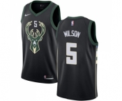 Men's Nike Milwaukee Bucks #5 D. J. Wilson Swingman Black Alternate NBA Jersey - Statement Edition