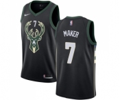 Men's Nike Milwaukee Bucks #7 Thon Maker Swingman Black Alternate NBA Jersey - Statement Edition