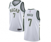 Men's Nike Milwaukee Bucks #7 Thon Maker Swingman White Home NBA Jersey - Association Edition