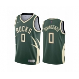 Milwaukee Bucks #0 Donte DiVincenzo Green NBA Swingman 2020-21 Earned Edition Jersey