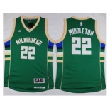 NBA Men Milwaukee Bucks #22 Khris Middleton Green Alternate Stitched Jersey