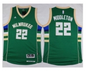 NBA Men Milwaukee Bucks #22 Khris Middleton Green Alternate Stitched Jersey