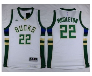 NBA Men Milwaukee Bucks #22 Khris Middleton White Alternate Stitched Jersey