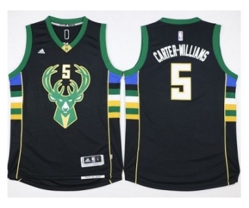 NBA Men Milwaukee Bucks #5 Michael Carter-Williams Black Stitched Jersey