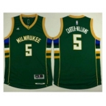 NBA Men Milwaukee Bucks #5 Michael Carter-Williams Green Stitched Jersey