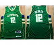 NBA Men Revolution 30 Milwaukee Bucks #12 Jabari Parker Green Stitched Jersey