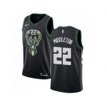 Nike Milwaukee Bucks #22 Khris Middleton Black NBA Swingman Statement Edition Jersey