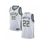 Nike Milwaukee Bucks #22 Khris Middleton White NBA Swingman Association Edition Jersey