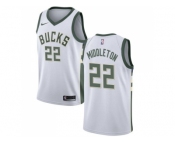 Nike Milwaukee Bucks #22 Khris Middleton White NBA Swingman Association Edition Jersey