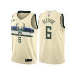 Nike Milwaukee Bucks #6 Eric Bledsoe Cream NBA Swingman City Edition Jersey