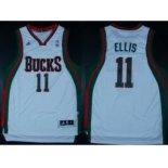 nba milwaukee bucks #11 ellis white[revolution 30 swingman]