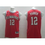 nba milwaukee bucks #12 parker red[revolution 30 swingman]