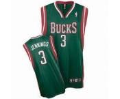 nba milwaukee bucks #3 brandon jennings green