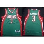 nba milwaukee bucks #3 brandon jennings green[revolution 30 swingman]